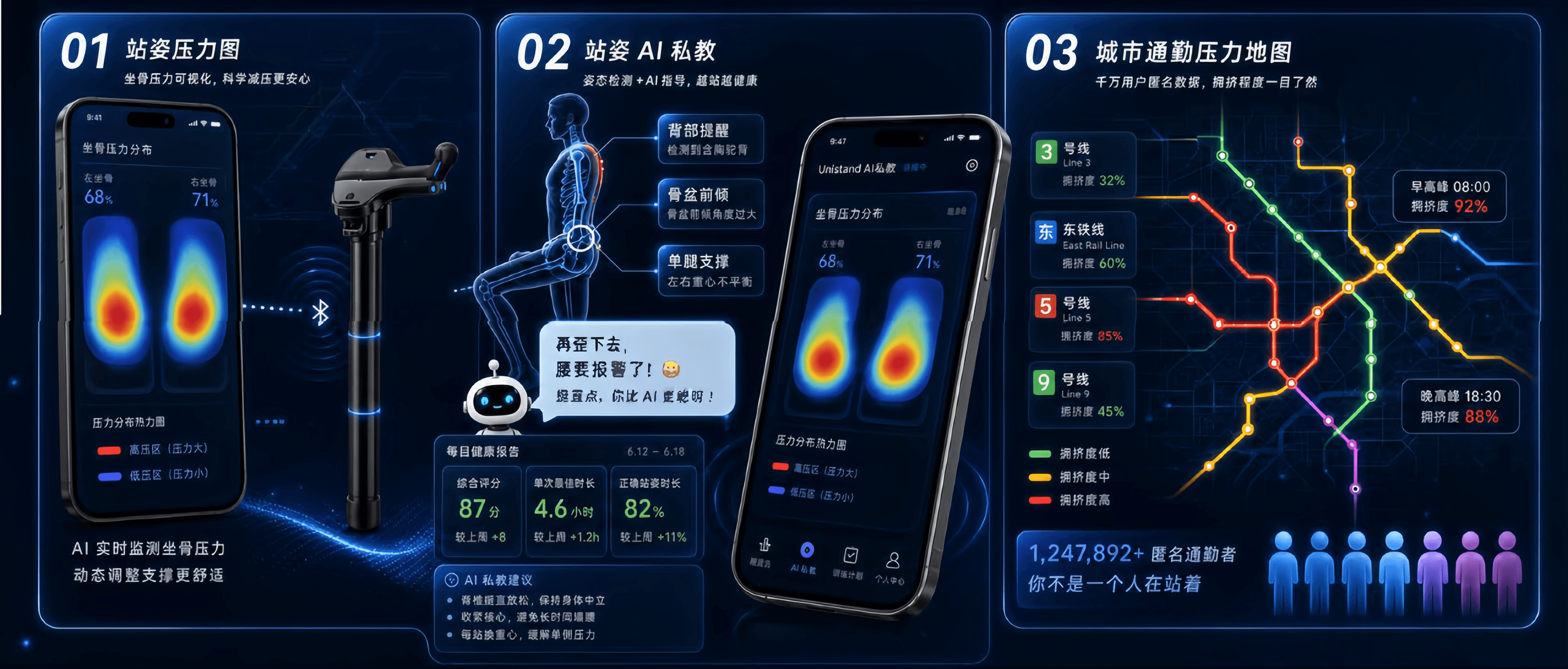 立座 AI 智能座椅与通勤变有趣功能展示